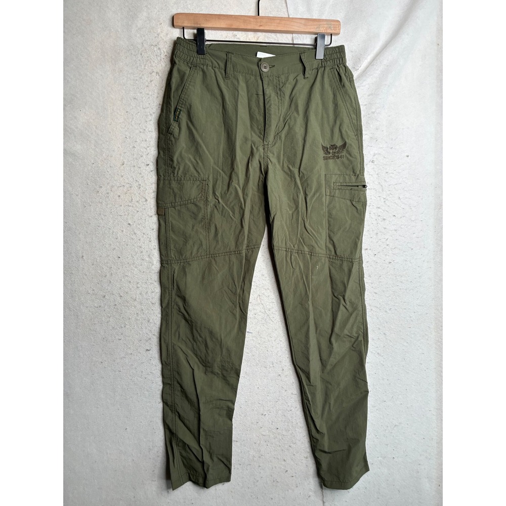 Outdoor Fashion Legendary Mens Green Cargo Pants Utility Hiking Trousers Size L